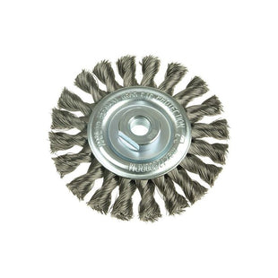 Lessmann Knot Wheel Brush 115 x 14mm M14 Bore, 0.35 Steel Wire Lessmann - RockBottom Northampton