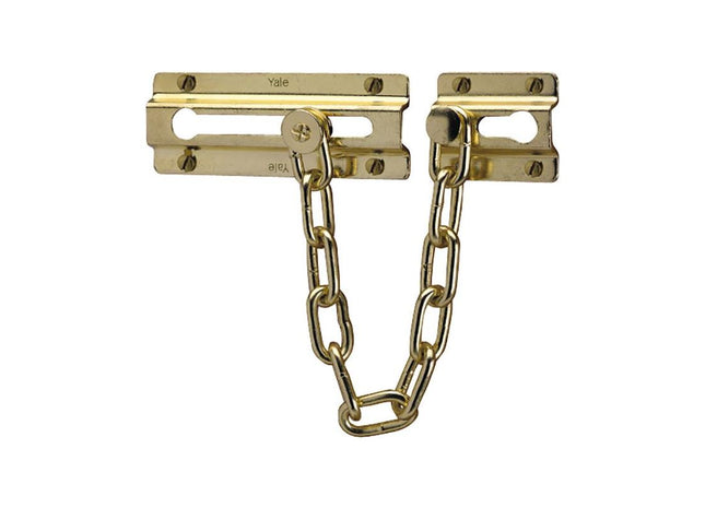 Yale Locks P1037 Door Chain Brass Finish Yale Locks - RockBottom Northampton