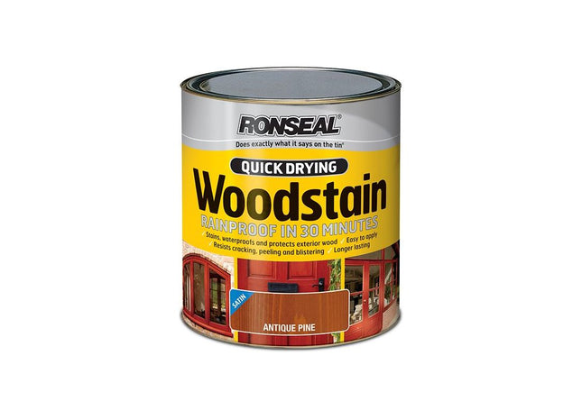 Ronseal Quick Drying Woodstain Satin Dark Oak 750ml Ronseal - RockBottom Nothampton