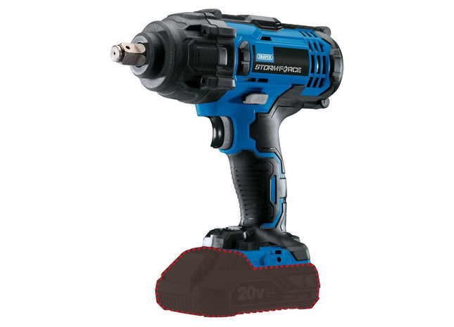 Draper Storm Force 20V Mid-Torque Impact Wrench, 1/2" Sq. Dr., 400Nm (Sold Bare) Draper - Town Tools 
