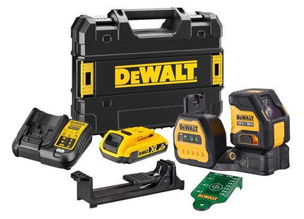 Dewalt Power Tools DCE088 D1G18 Self-Levelling Cross Line Green Beam Laser 12/18V 1 x 2.0Ah Li-ion DeWALT Power Tools - RockBottom Northampton