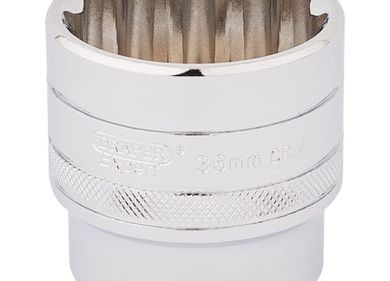 Draper HI-TORQ 12 Point Socket, 1/2" Sq. Dr., 36mm 33594 Draper - Town Tools 