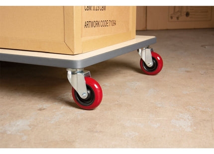 Draper Swivel Plate Fixing Polyurethane Wheel, 100mm Diameter, S.W.L. 125kg Draper - Town Tools 