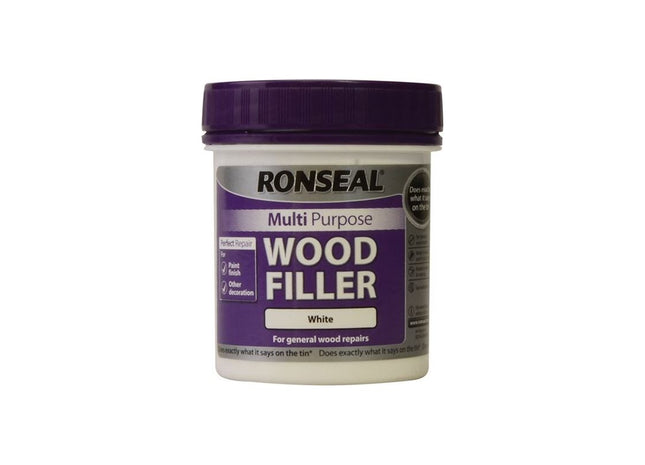 Ronseal Multipurpose Wood Filler Tub White 250g Ronseal - RockBottom Nothampton