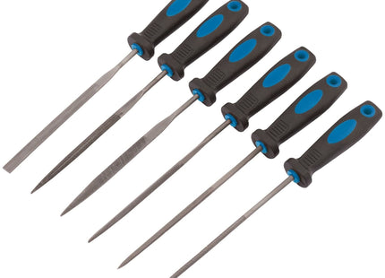Draper Soft Grip Needle File Set, 150mm (6 Piece) 83480 Draper - Town Tools 