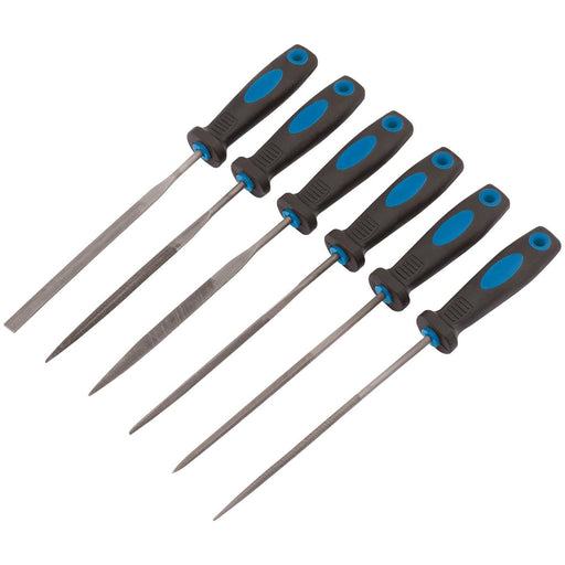 Draper Soft Grip Needle File Set, 150mm (6 Piece) 83480 Draper - Town Tools 