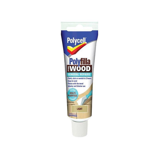 Polycell Polyfilla For Wood General Repairs Tube Light 75g Polycell - RockBottom Nothampton