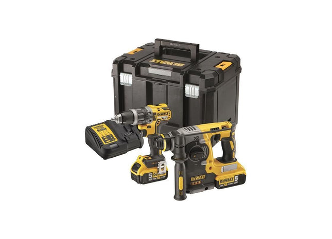 Dewalt Power Tools DCK207P2T XR Brushless Twin Pack 18V 2 x 5.0Ah Li-ion DeWALT Power Tools - RockBottom Northampton