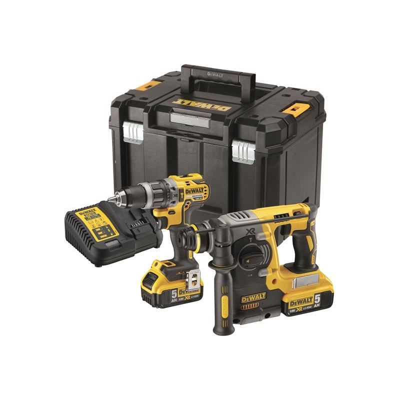 Dewalt Power Tools DCK207P2T XR Brushless Twin Pack 18V 2 x 5.0Ah Li-ion DeWALT Power Tools - RockBottom Northampton