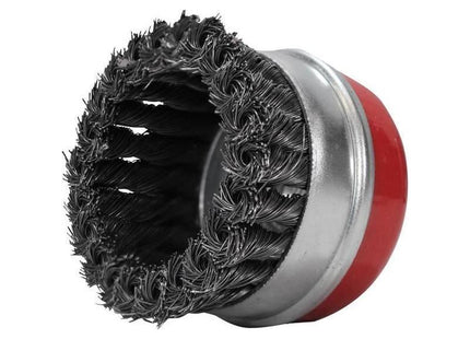 Faithfull Wire Cup Brush Twist Knot 80mm M14x2, 0.50mm Steel Wire Faithfull - RockBottom Northampton