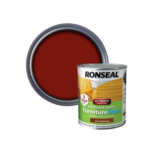 Ronseal Ultimate Protection Hardwood Garden Furniture Stain Deep Mahogany 750ml Ronseal - RockBottom Nothampton