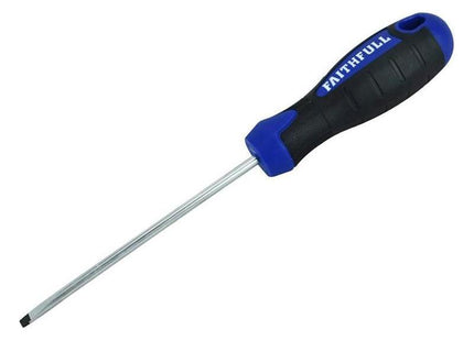 Faithfull Soft Grip Screwdriver Parallel Slotted Tip 4.0 x 100mm Faithfull - RockBottom Northampton