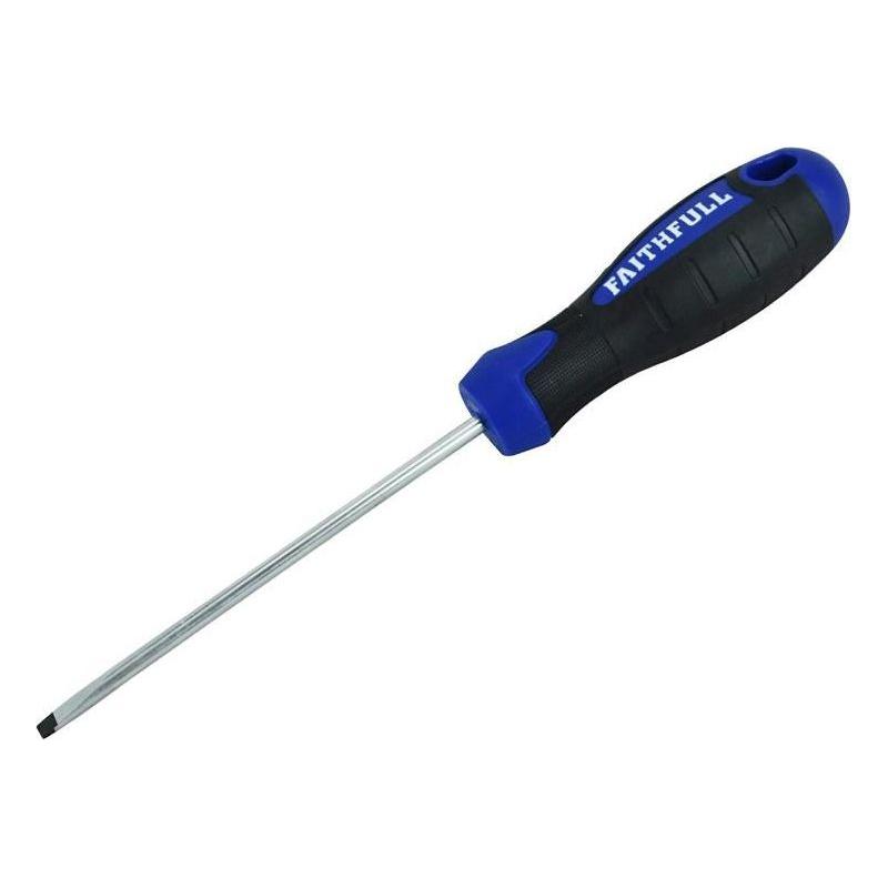 Faithfull Soft Grip Screwdriver Parallel Slotted Tip 4.0 x 100mm Faithfull - RockBottom Northampton
