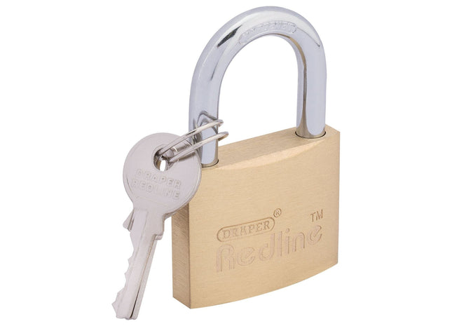Draper Brass Cylinder Padlock, 40mm 68022 Draper - Town Tools 