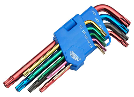 Draper Draper TX-STAR Security Coloured Hex. Key Set (9 Piece) Draper - Town Tools