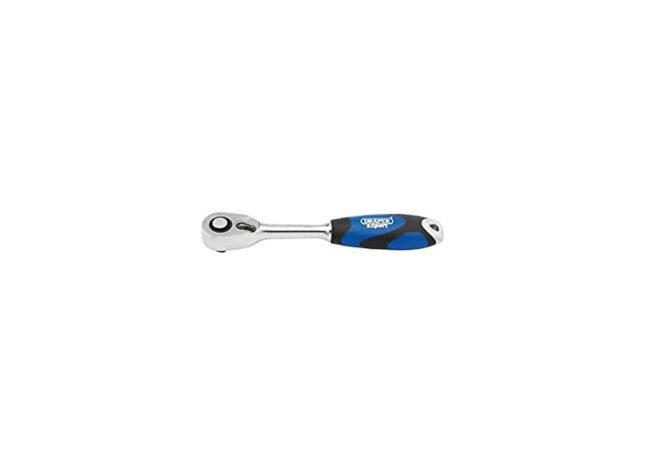 Draper Soft Grip Reversible Ratchet, 1/4" Sq. Dr., 72 Tooth 26502 Draper - Town Tools 