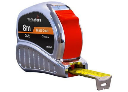 Hultafors TM8ME Chrome Tri-Matic Pocket Tape 8m/26ft (Width 25mm) Hultafors - RockBottom Northampton