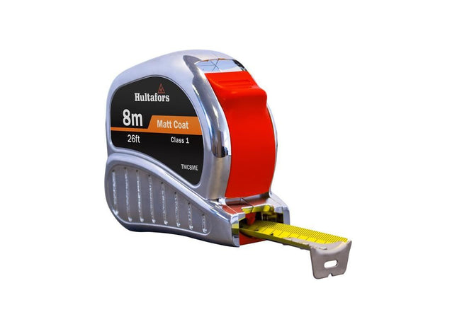 Hultafors TM8ME Chrome Tri-Matic Pocket Tape 8m/26ft (Width 25mm) Hultafors - RockBottom Northampton