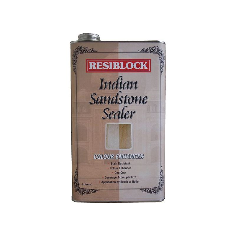 Everbuild Sika Resiblock Indian Sandstone Sealer Colour Enhancer 5 litre Everbuild Sika - RockBottom Northamptin