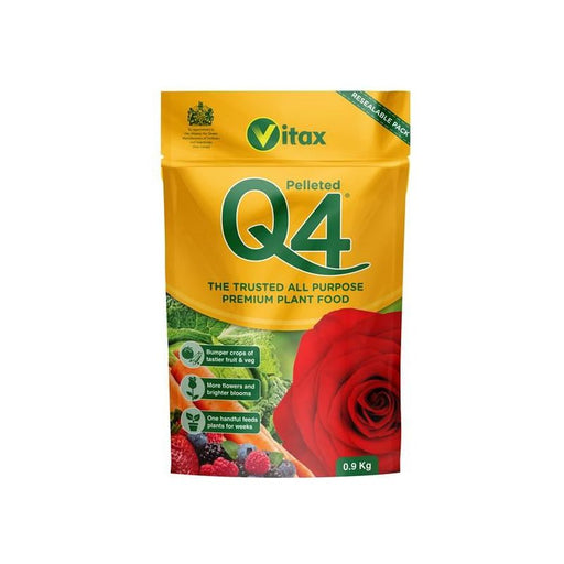 Vitax Q4 Pelleted Fertilizer 0.9kg Pouch Vitax - RockBottom Northampton