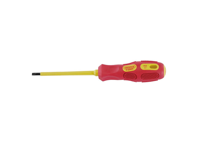 Draper VDE Approved Fully Insulated Plain Slot Screwdriver, 4.0 x 100mm (Display Draper - Town Tools 