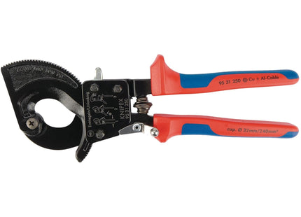 Draper Knipex 95 31 250 Ratchet Action Cable Cutter, 250mm 18555 Draper - Town Tools 