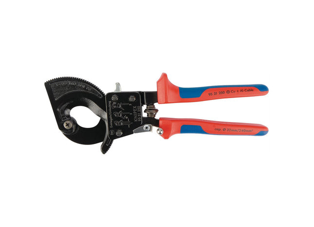Draper Knipex 95 31 250 Ratchet Action Cable Cutter, 250mm 18555 Draper - Town Tools 