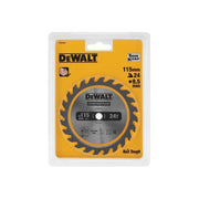 Dewalt Power Tools DT20420 TCT Construction Circular Saw Blade 115 x 9.5mm x 24T DeWALT Power Tools - RockBottom Northampton
