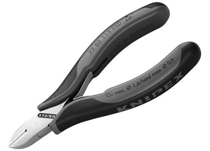 Knipex ESD Electronics Diagonal Cutters - Round Head Small Bevel 115mm Knipex - RockBottom Northampton