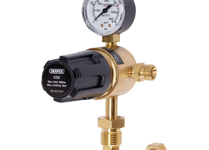 Draper Industrial Gas Bottle Regulator with Single Gauge, 300 bar 70151 Draper - Town Tools 
