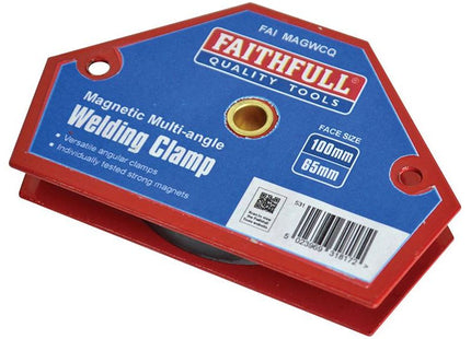 Faithfull Welding Magnet Quick Clamp 100 x 65mm Faithfull - RockBottom Northampton