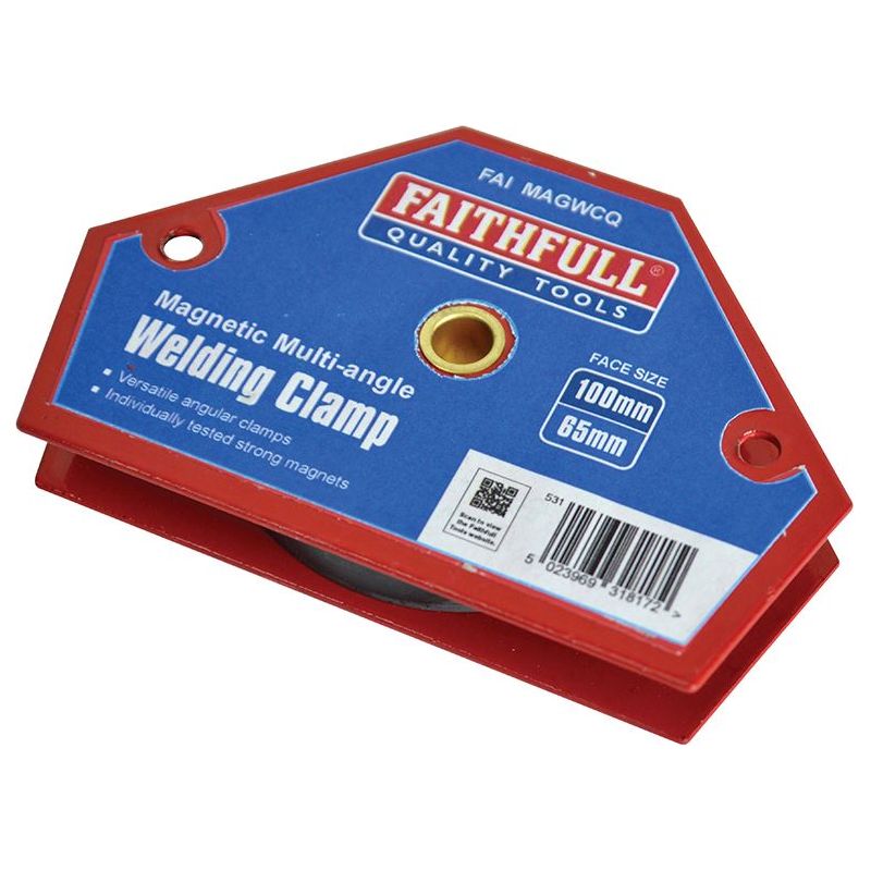 Faithfull Welding Magnet Quick Clamp 100 x 65mm Faithfull - RockBottom Northampton