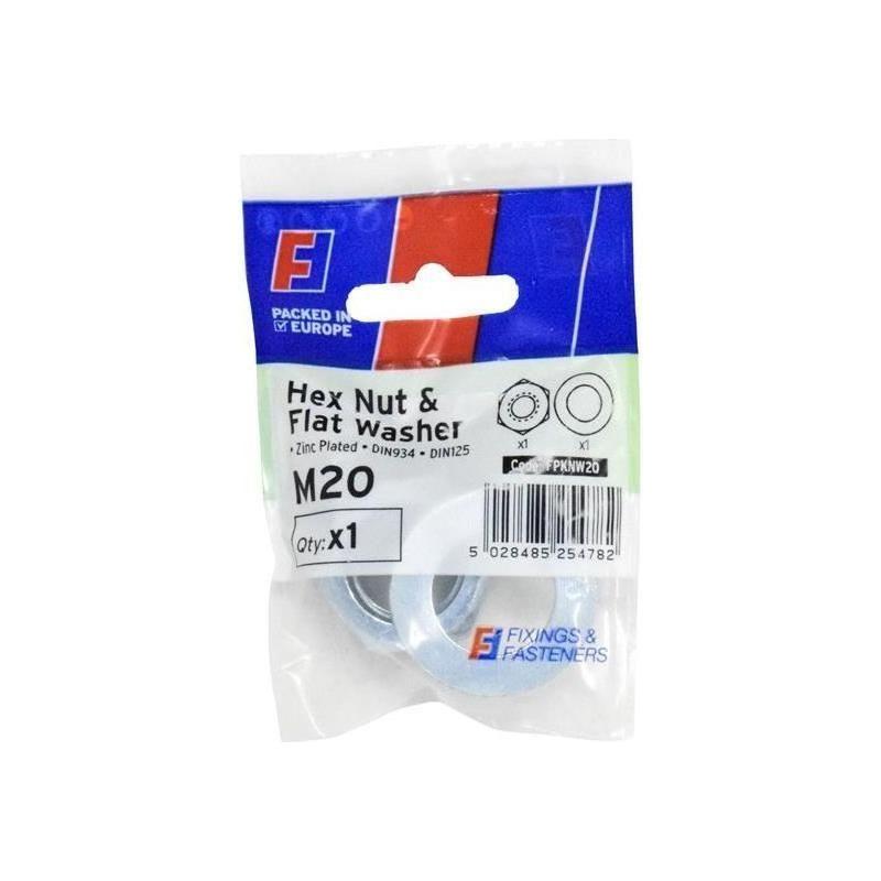 Forgefix Nut & Washer M20 ForgePack 1 ForgeFix - RockBottom Northampton