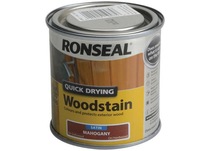 Ronseal Quick Drying Woodstain Satin Mahogany 250ml Ronseal - RockBottom Nothampton