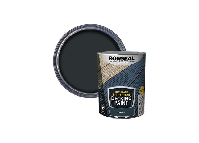 Ronseal Ultimate Protection Decking Paint Charcoal 5 litre Ronseal - RockBottom Nothampton
