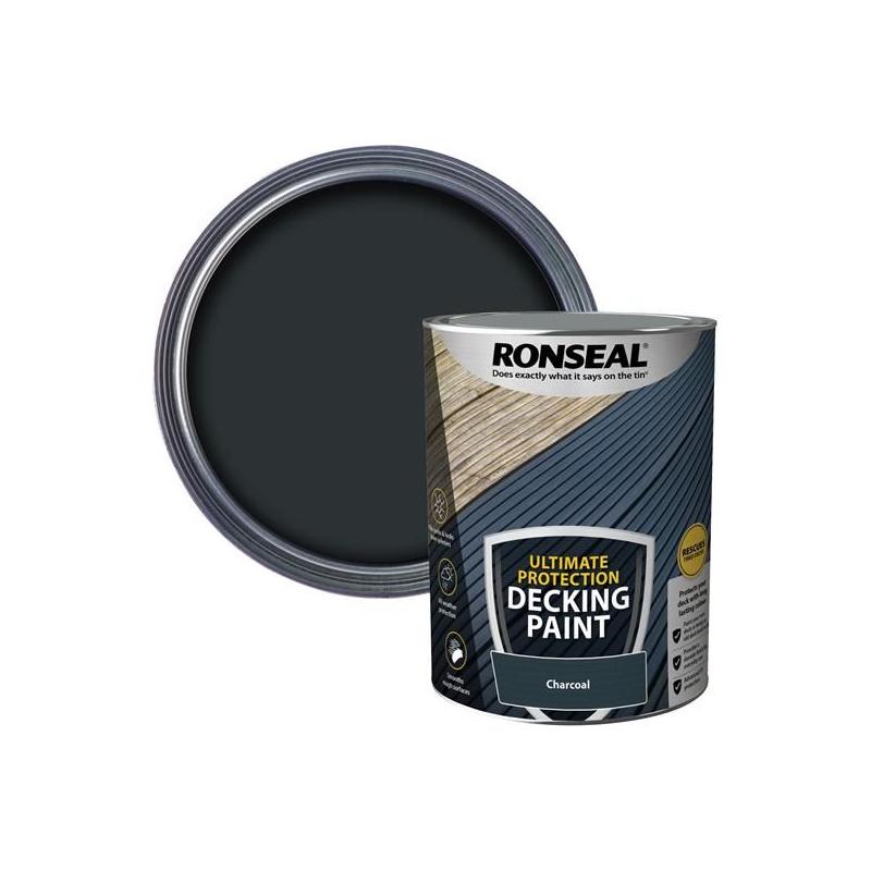 Ronseal Ultimate Protection Decking Paint Charcoal 5 litre Ronseal - RockBottom Nothampton