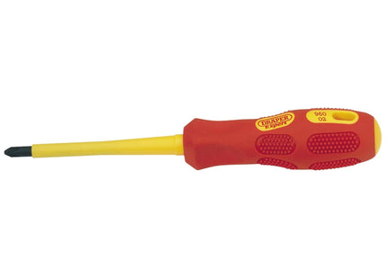 Draper VDE Approved Fully Insulated Cross Slot Screwdriver, No.2 x 100mm (Sold L Draper - Town Tools 
