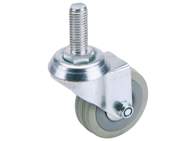 Draper Swivel Bolt Fixing Rubber Castor, 50mm Diameter, S.W.L. 50kg 65470 Draper - Town Tools 