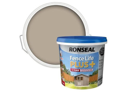 Ronseal Fence Life Plus+ Warm Stone 5 litre Ronseal - RockBottom Nothampton