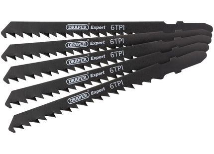Draper DT144DP Jigsaw Blade Set, 100mm (5 Piece) 81726 Draper - Town Tools 