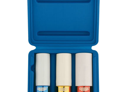 Draper HI-TORQ Wheel Nut Sockets for Alloy Wheels, 1/2" Sq. Dr. (3 Piece) Draper - Town Tools 