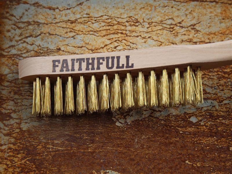 Faithfull Brass Scratch Brush, Three Row Faithfull - RockBottom Northampton