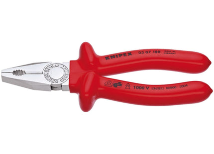 Draper Knipex 03 07 180 Fully Insulated S Range Combination Pliers, 180mm 21452 Draper - Town Tools 