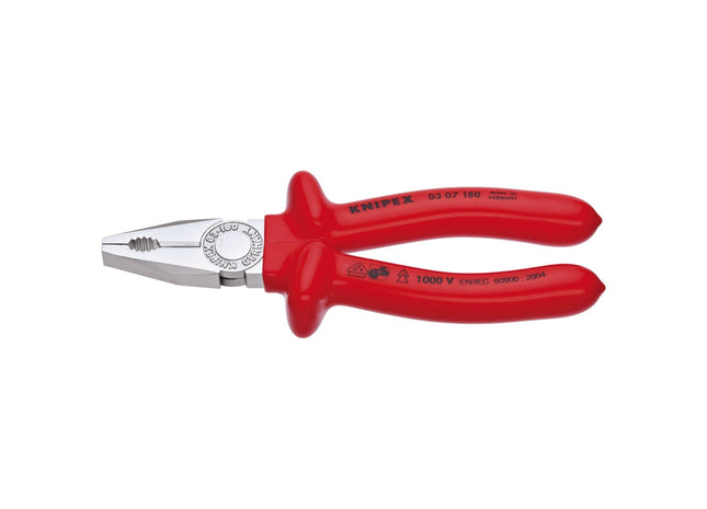 Draper Knipex 03 07 180 Fully Insulated S Range Combination Pliers, 180mm 21452 Draper - Town Tools 