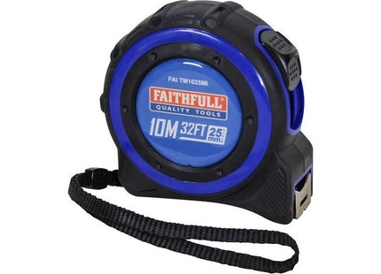 Faithfull Trade Tape Measure 10m/33ft (Width 25mm) Faithfull - RockBottom Northampton