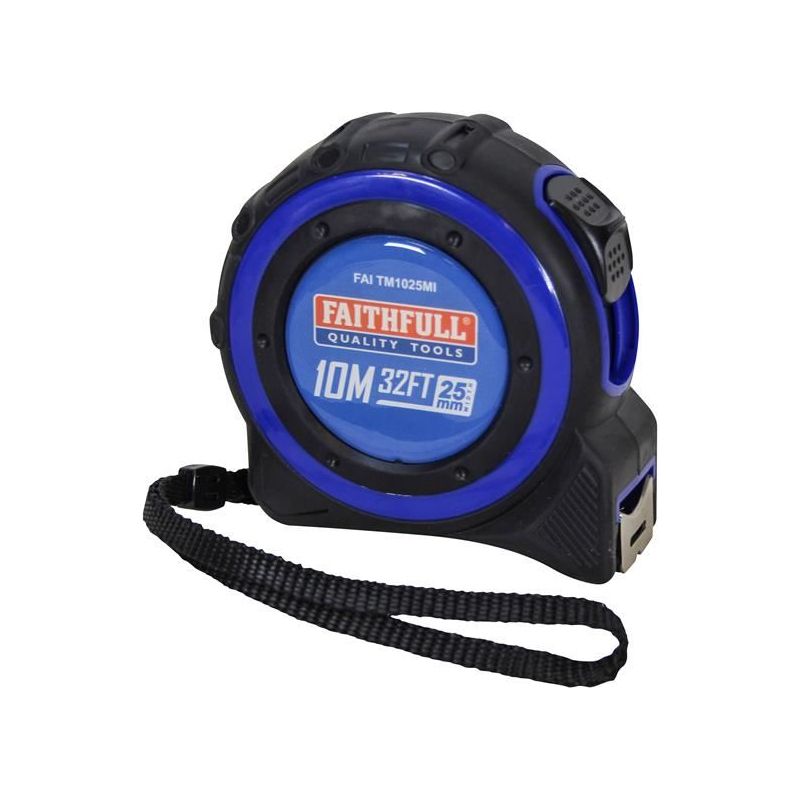 Faithfull Trade Tape Measure 10m/33ft (Width 25mm) Faithfull - RockBottom Northampton