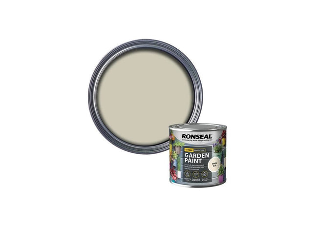 Ronseal Garden Paint White Ash 250ml Ronseal - RockBottom Nothampton