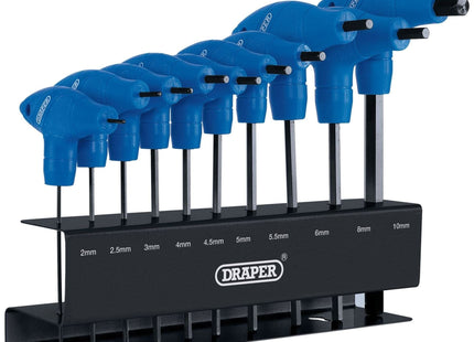 Draper Metric T-Handle Hex Key Set (10 Piece) 33869 Draper - Town Tools 