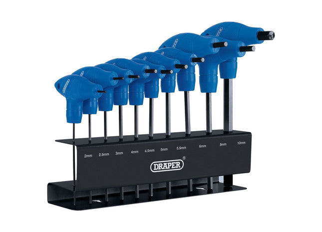 Draper Metric T-Handle Hex Key Set (10 Piece) 33869 Draper - Town Tools 