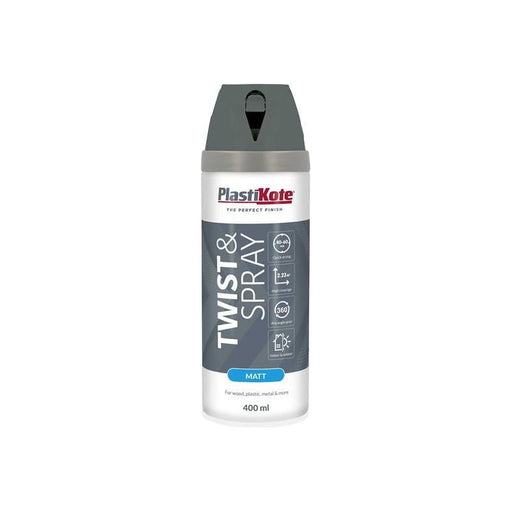 Plastikote Twist & Spray Matt 400ml Blue Steel PlastiKote - RockBottom Nothampton